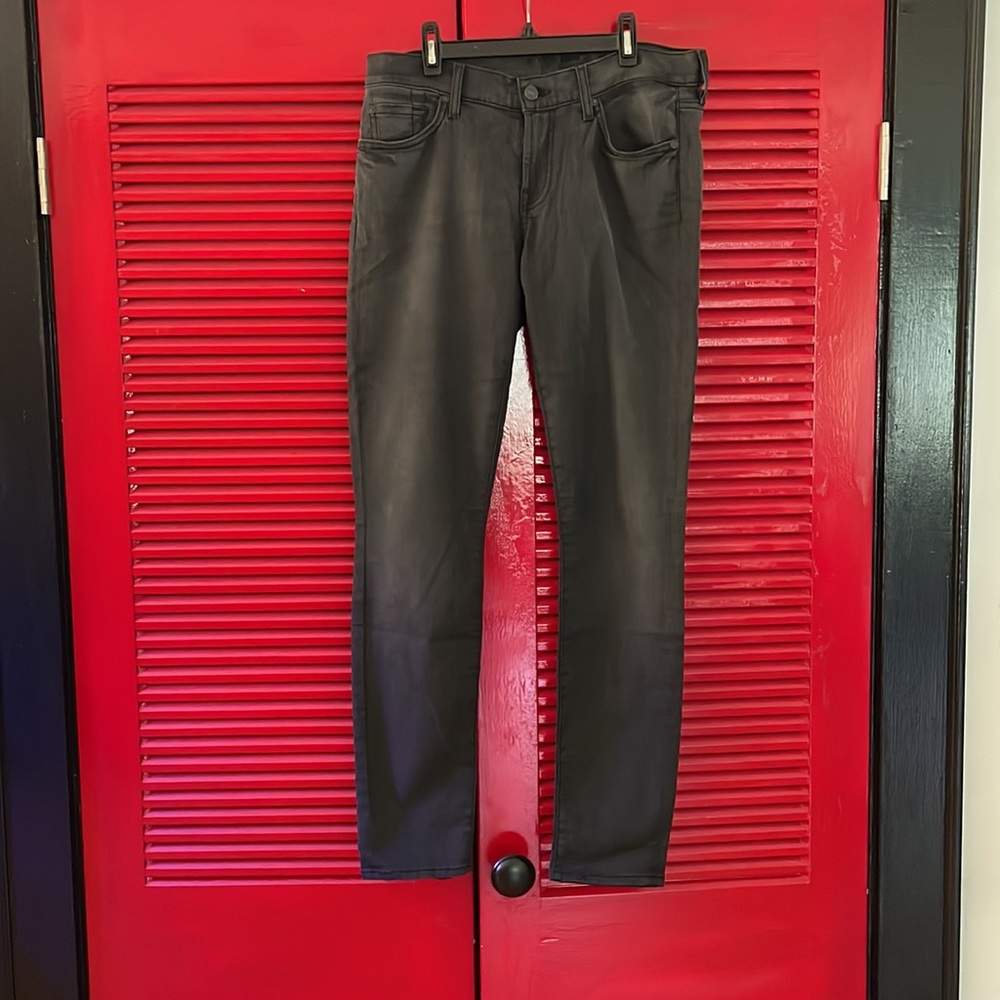 7 For All Mankind The Skinny skinny jeans 29 6 8 black faded skinny jeans